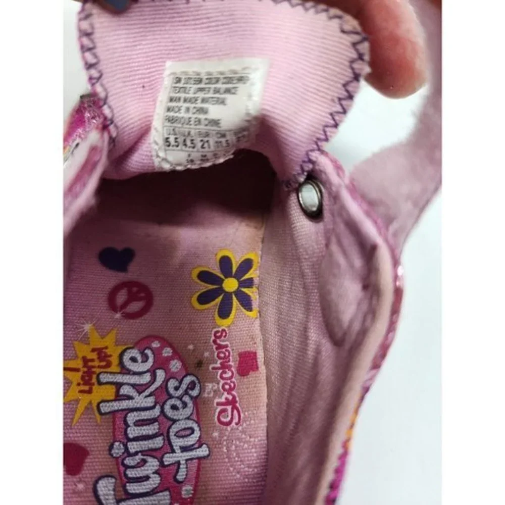Sketchers Twinkle Toes‎ Funkadelic Girls 5.5 Light Up Trainers